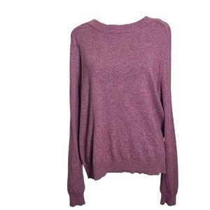 Vince Cashmere Wool Blend Heathered Mauve Pullover Crew Neck — Size Medium